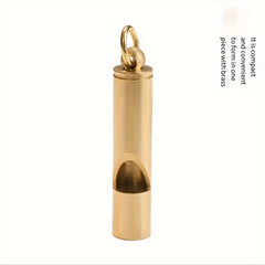 Retro Style Brass Key Chain Whistle for Outdoor Survival Training