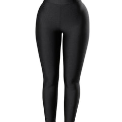 High Waisted Slim Leggings Stretchy Tight Casual Gloss Leggings