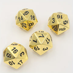 1pc 20 Side Metal Dice Golden Polyhedral Dice Role Playing Bar Party Board Game