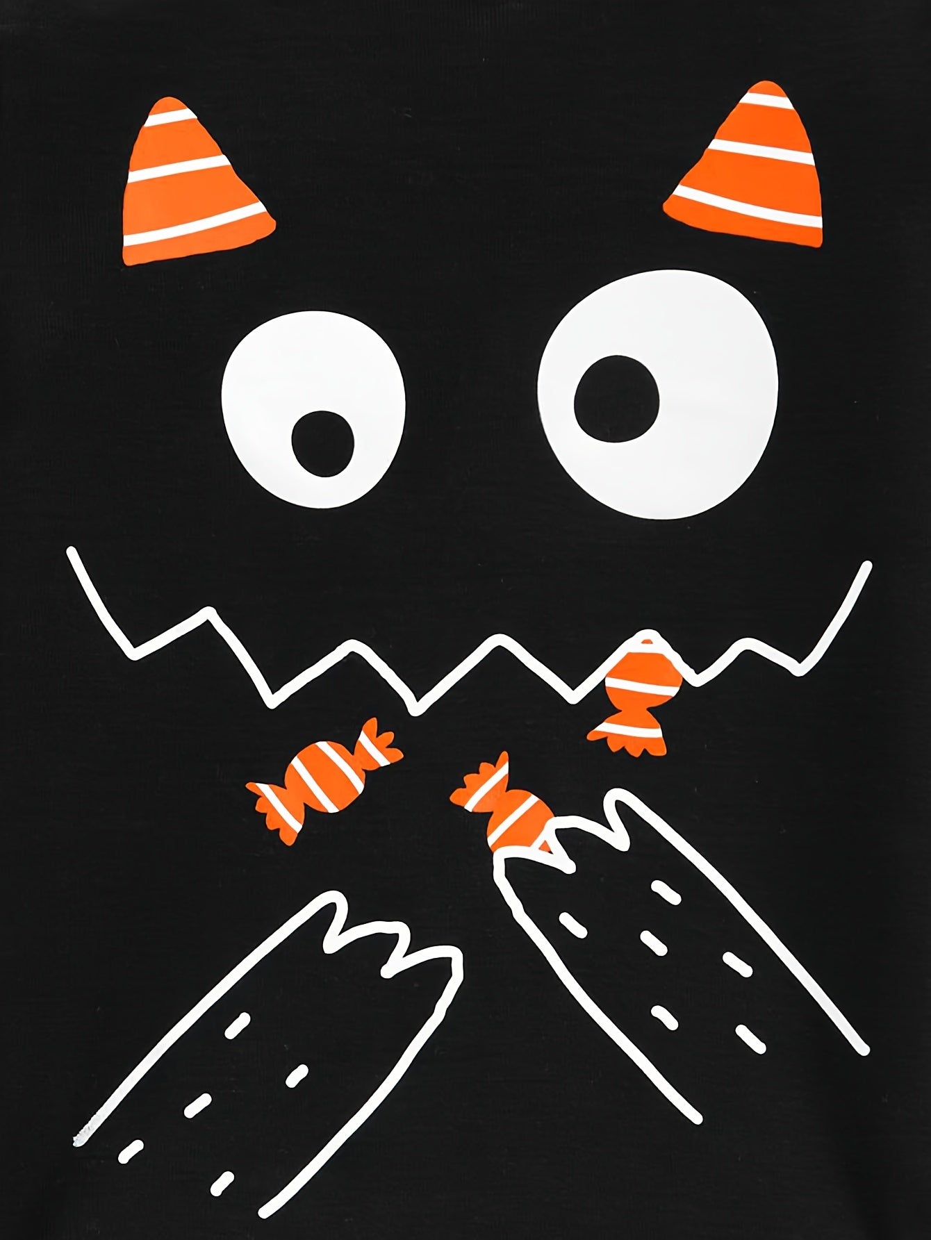 Girls Devil Graphic Pullover + Pumpkin Pants Set