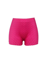 Plus Dot & Pop Art Print Elastic High Rise Skinny Shorts