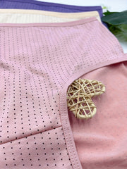 Panties Set Women's Pin Dot Print Underwear 3pcs