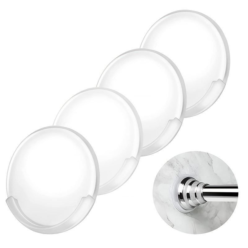 Shower Curtain Rod Bracket Wall Mounted Holder Anti Slip