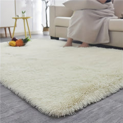 Soft Plush Rug Rectangle Shape Living Room Bedroom Carpet