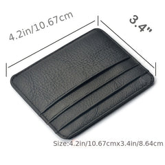 RFID Blocking Leather Wallet Slim Front Pocket Wallet