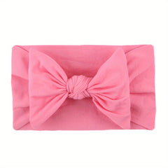 Soft Nylon Elastic Bow Headband for Baby Girls