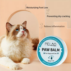 Pet Paw Balm 60g Box - Heals, Repairs, Moisturizes - Dogs Cats Soother Protector