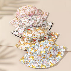 Kids' Warm Cat Pattern Bucket Hat