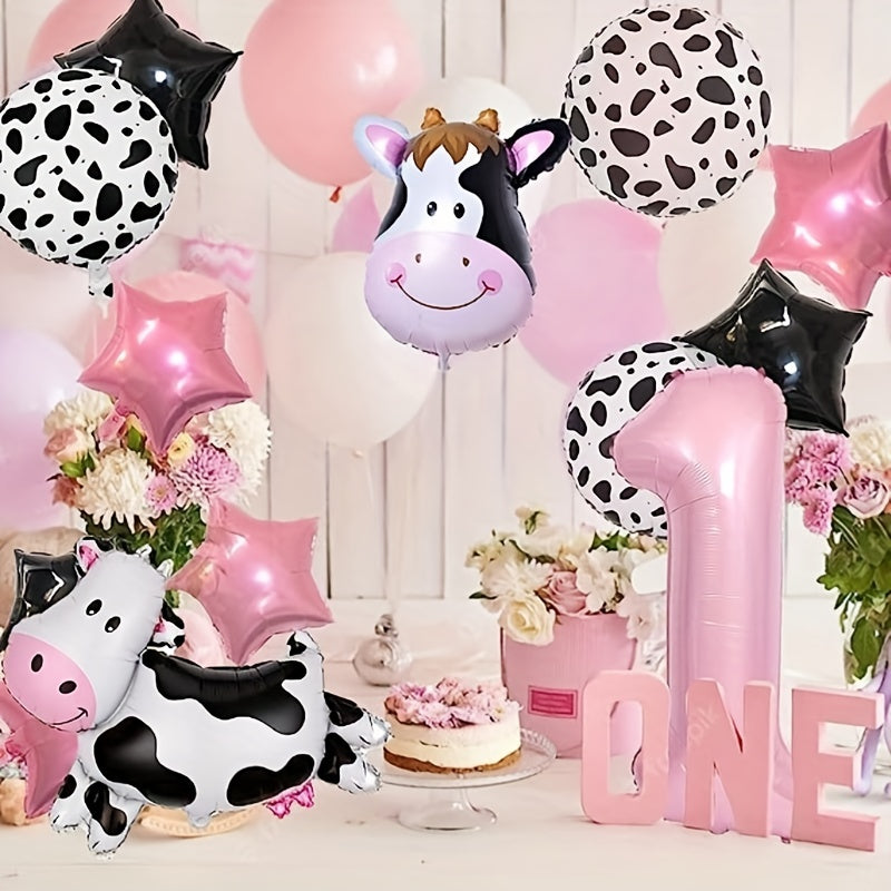 Cow Balloon Set Birthday Party Decoration Farm Animal Theme