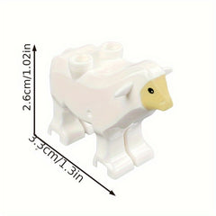 Small Animal Building Blocks Set - Goat Sheep Lamb Farm