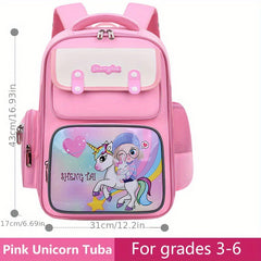 Kids Spine Protection Backpack Boys Girls Cartoon Elementary School Student Grad