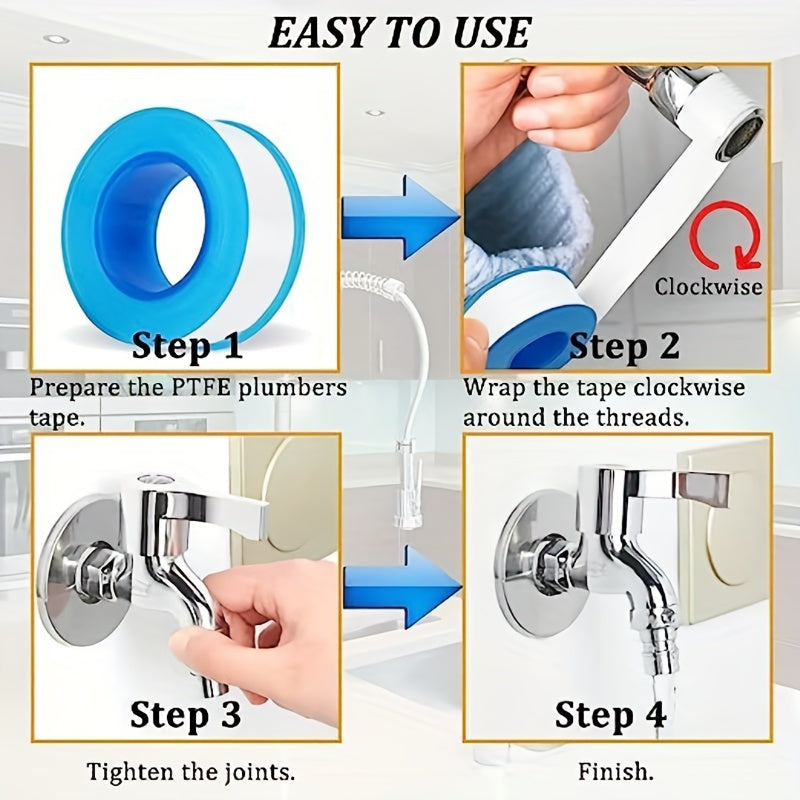 10pcs Gray Teflon Thread Tape For Water Pipe Sealing