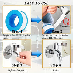 10pcs Gray Teflon Thread Tape For Water Pipe Sealing
