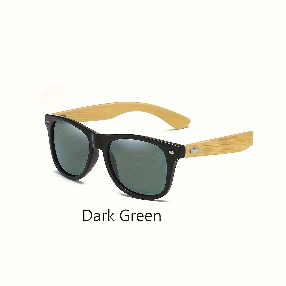 2pcs Personalized Wooden Glasses Custom Engraving High Bamboo Frame