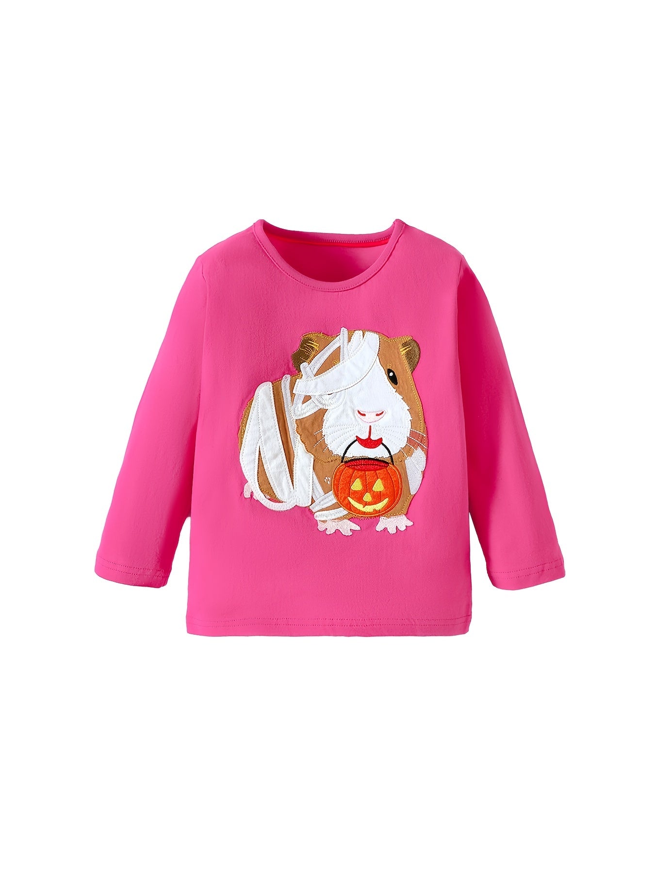 Girls' Guinea Pig Embroidered Pullover Sweatshirt