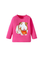 Girls' Guinea Pig Embroidered Pullover Sweatshirt