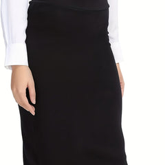High Waist Pencil Skirt Solid Office Wear