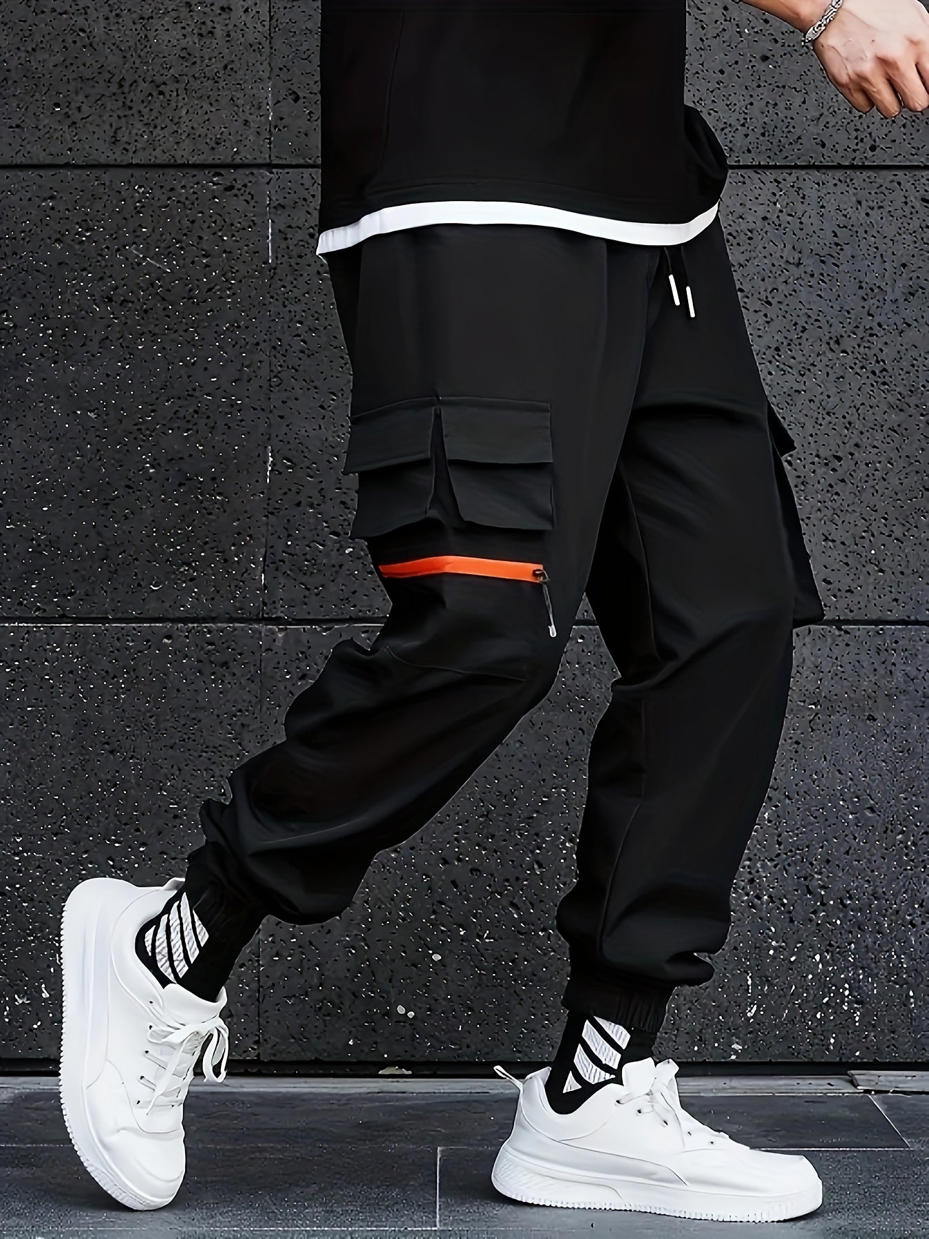 Men s Cargo Pants with Drawstring Waist