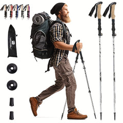 1pc Trekking Poles Lightweight Aluminum Alloy Collapsible Hiking Poles