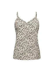 Floral Print V Neck Spaghetti Strap Top Sleeveless Cami