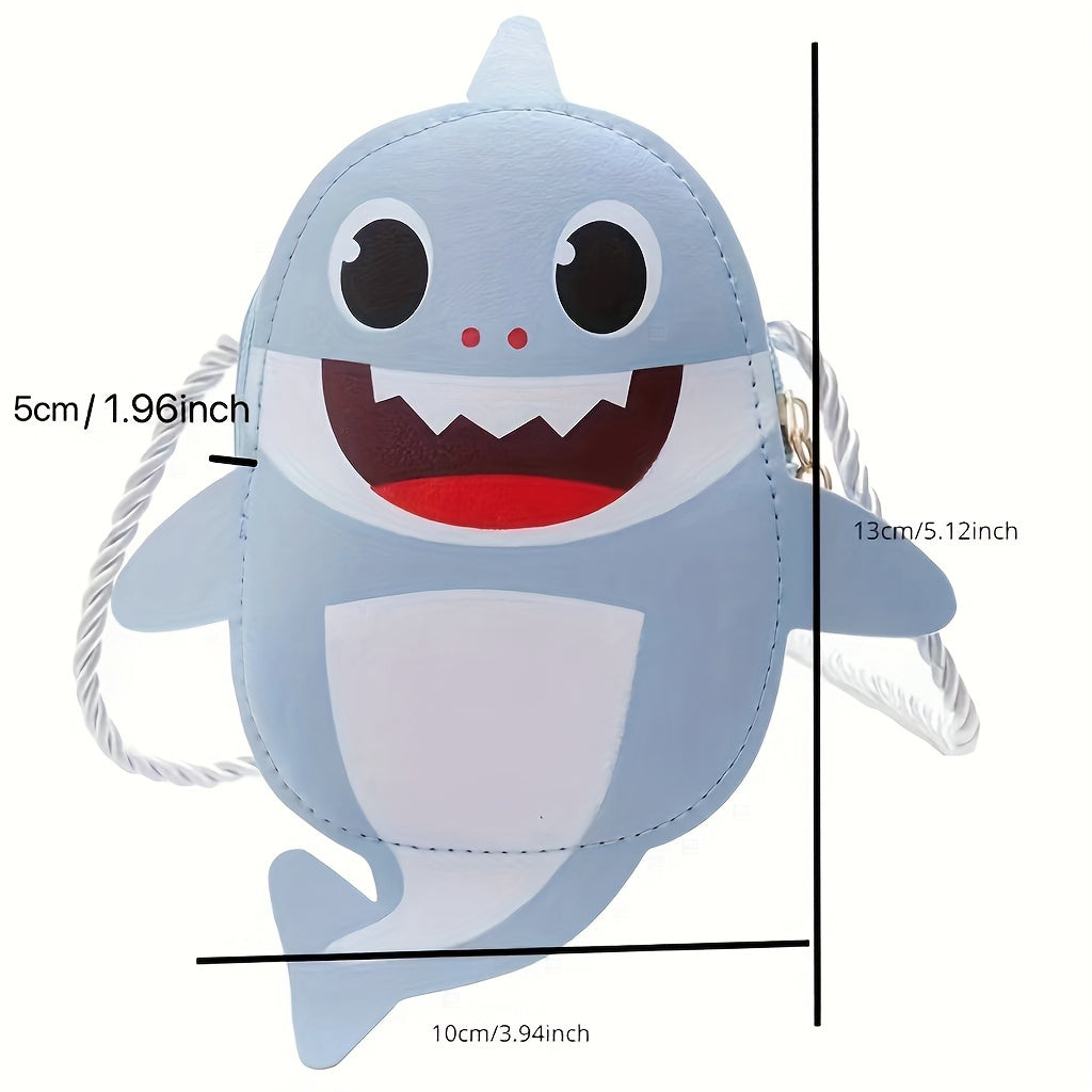Shark Shape Crossbody Bag Mini Shoulder Bag Coin Purse For Girls