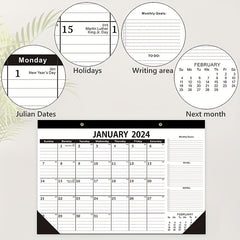 Large Desk Wall Calendar July-Dec 18 Months 18x30