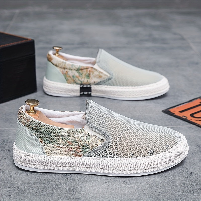 Men's Slip On Canvas Shoes Casual Flats For Walking Jogging