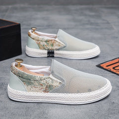Men's Slip On Canvas Shoes Casual Flats For Walking Jogging
