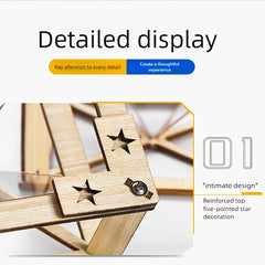 Wooden Puzzle Assembly Toy 3D Holographic Projector DIY Technology