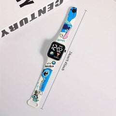 Stitch LED Digital Watch Sporty Band Stylish Comfortable Daily Wear Gifting