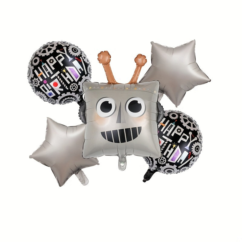 5pcs Robot Balloons Birthday Party Decoration Balloons