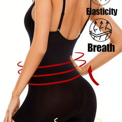 Slip Shaping Romper Tummy Control Butt Lifting V Neck Body Shaper
