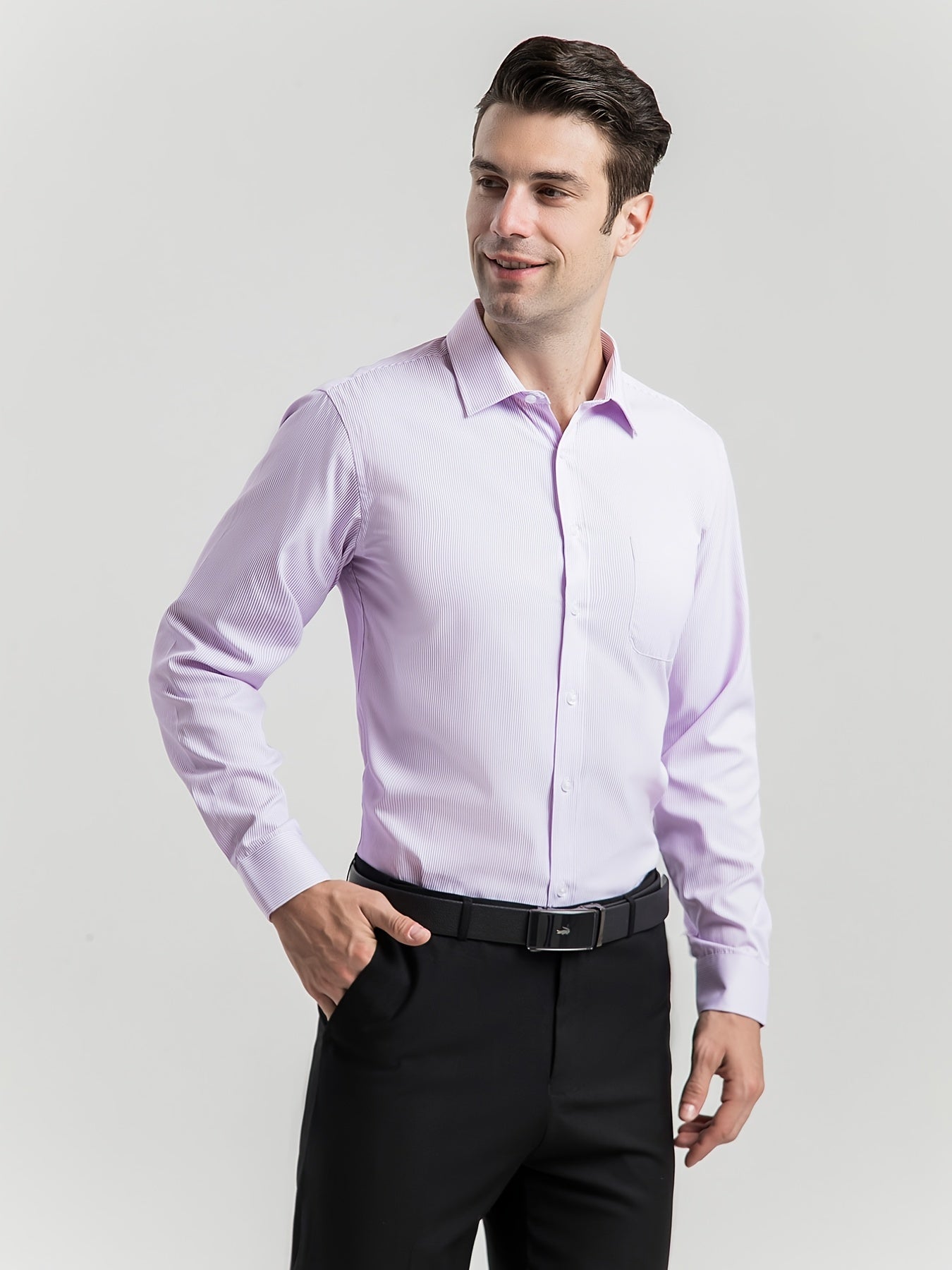 Men's Long Sleeve Button Down Dress Shirt