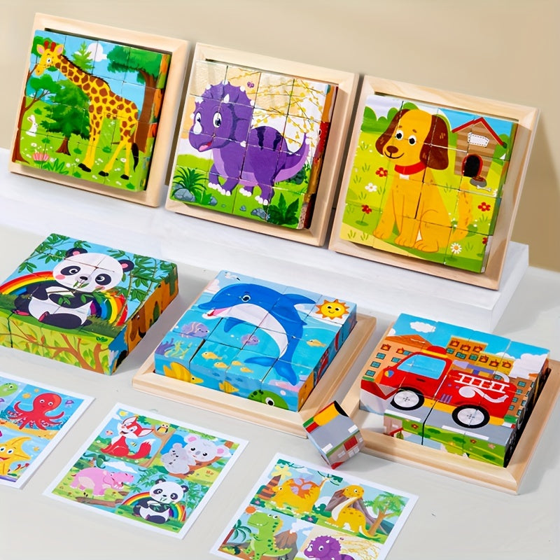 Wooden Block Puzzles for Kids - Montessori Learning Games