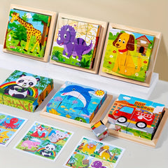 Wooden Block Puzzles for Kids - Montessori Learning Games