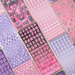 30 Sheets Laser Alphabet Number Stickers for Scrapbooking