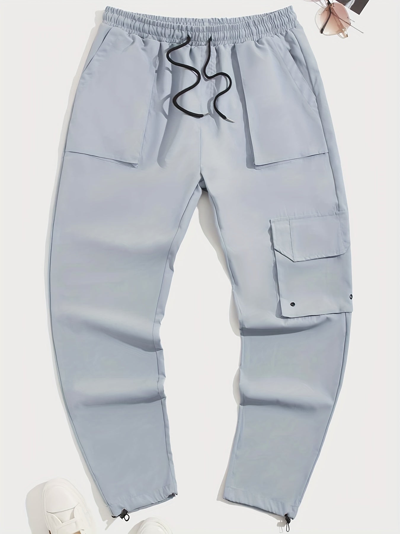 Men's Flap Pocket Trousers Loose Casual Outdoor Pants