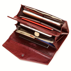 Real Leather Women's Wallet Handbag Anti Magnetic Wallet