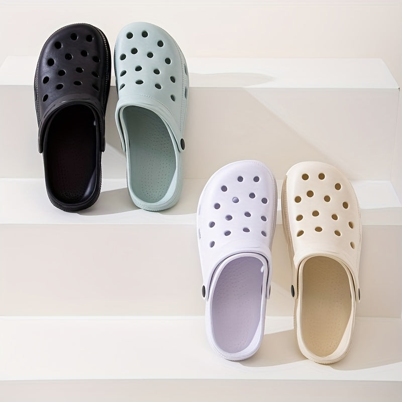 Unisex Lightweight Comfy Clogs Hollow Out Garden Shoes