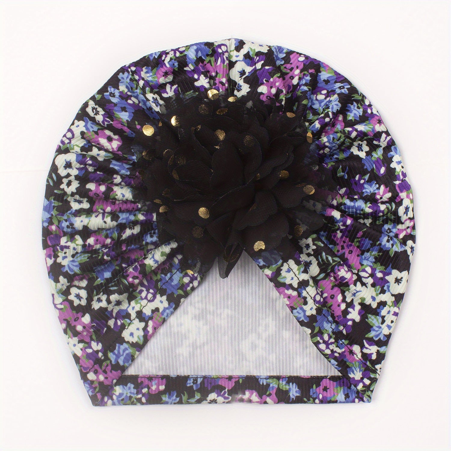 Floral Chiffon Flower Baby Hat Beanie Knotted Turban Hat