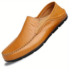 Men's Comfy Moc Toe Loafer Slip On Shoes