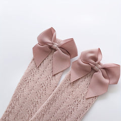Bow Decor Mesh Socks for Baby Girls