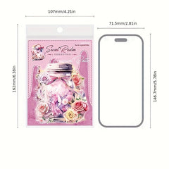 10 Pieces PET Sticker Pack Fragrance Bottle DIY Decoration Materials