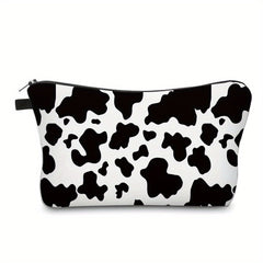 Cow Pattern Cosmetic Bag for Women Makeup Toiletry Organizer Gift