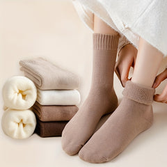 6 Pairs Warm Mid Tube Socks Women's Stockings