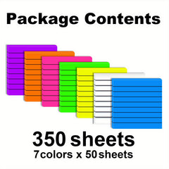 350 Sheets Transparent Lined Sticky Notes Clear Waterproof Self Sticky Notes