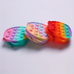 Rainbow Owl Silicone Coin Purse for Girls
