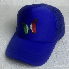 Italian Flag Butterfly Baseball Cap Mesh Cap