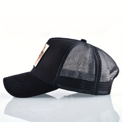 Animal Bear Embroidery Baseball Cap Sunshade Hip hop Cap Breathable Summer Truck
