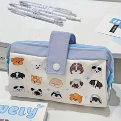 Puppy Print Pencil Case - 17x22x10cm